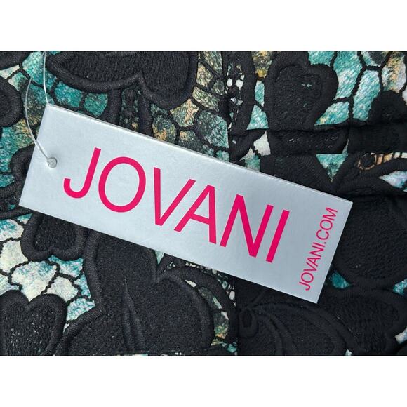 NWT Maslavi RTW By Jovani M42010 Multi Sleeveless Peplum Contemporary Top Size 4 - Picture 9 of 13